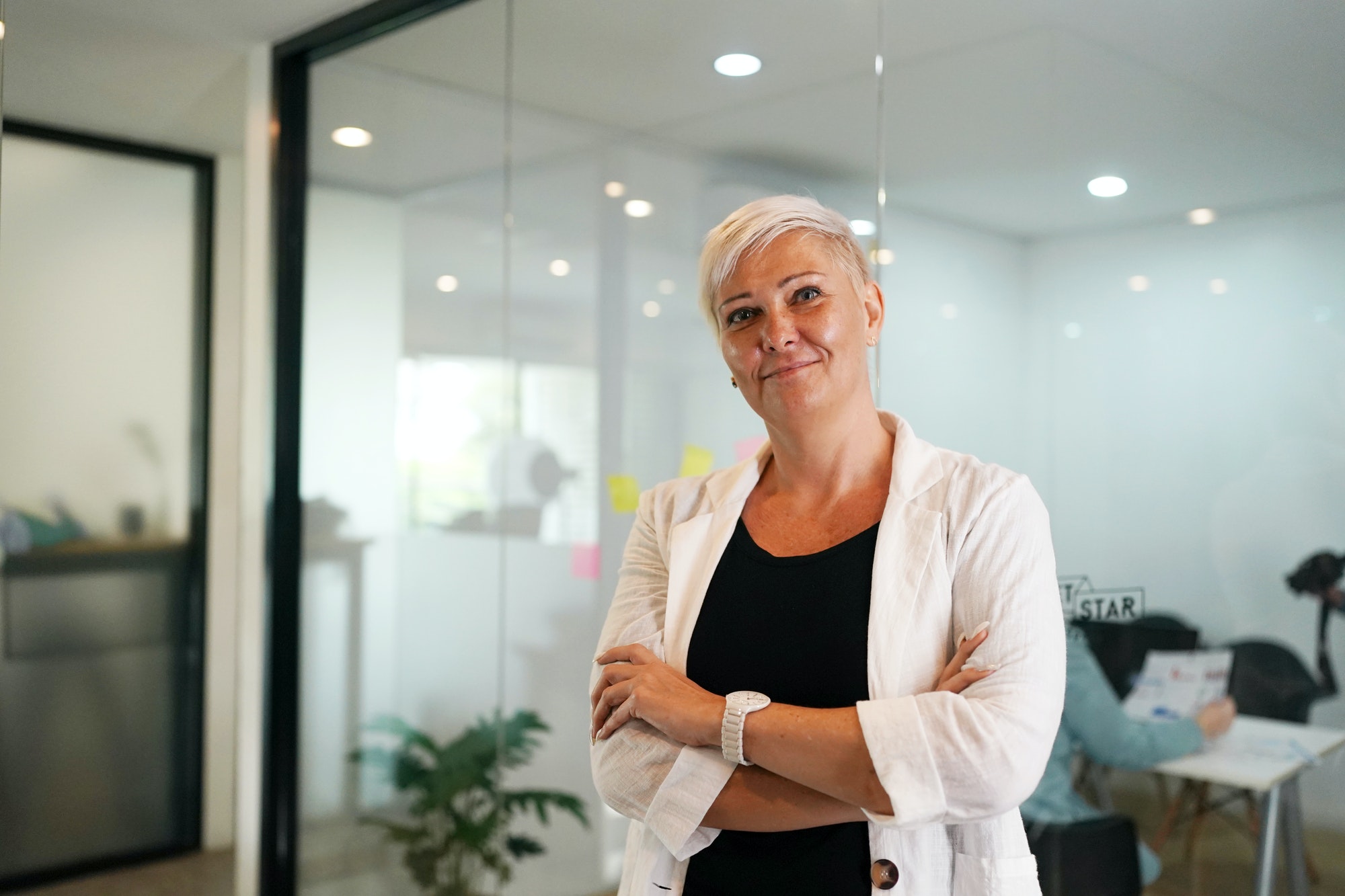 Senior business woman portrait in modern office
